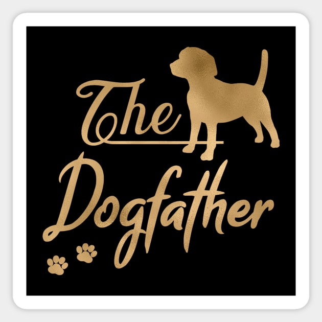 Beagle Dogfather Sticker by JollyMarten